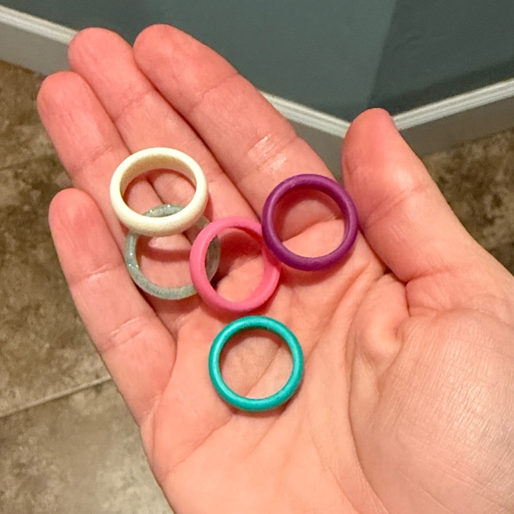 Colorful Silicone Ring Set